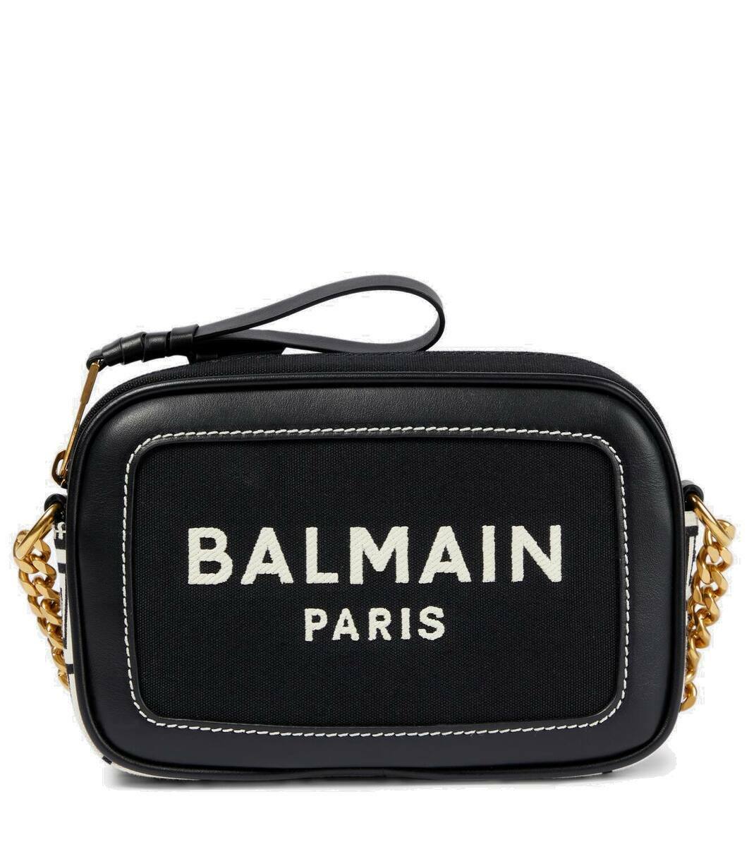 Balmain B-Army canvas and leather shoulder bag Balmain