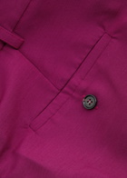 LA Double J Wide-leg Stretch-wool Trousers Burgundy