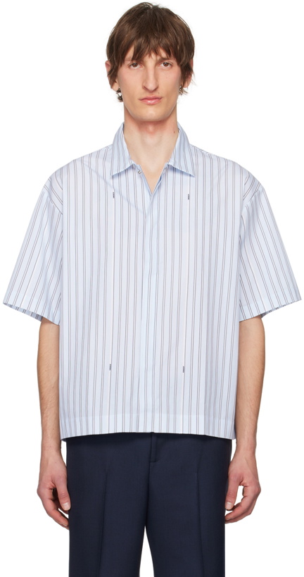 Photo: Jacquemus Blue 'La chemise manches courtes' Shirt