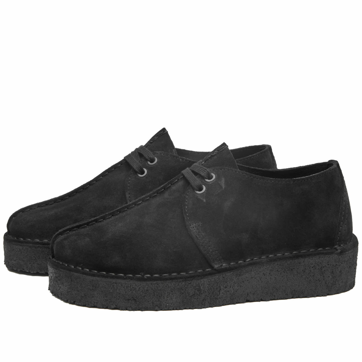 Clarks black orders wedge