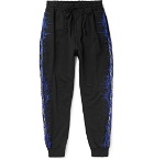 Haider Ackermann - Slim-Fit Tapered Embroidered Loopback Cotton-Jersey Sweatpants - Black