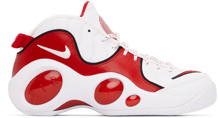 Photo: Nike Red & White Air Zoom Flight 95 Sneakers