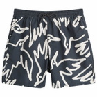 By Parra Men's Birds Fly Free Swim Shorts in Black