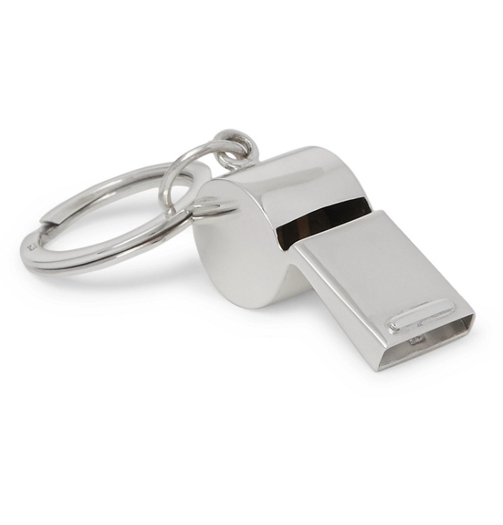 Photo: Asprey - Sterling Silver Whistle Key Fob - Silver