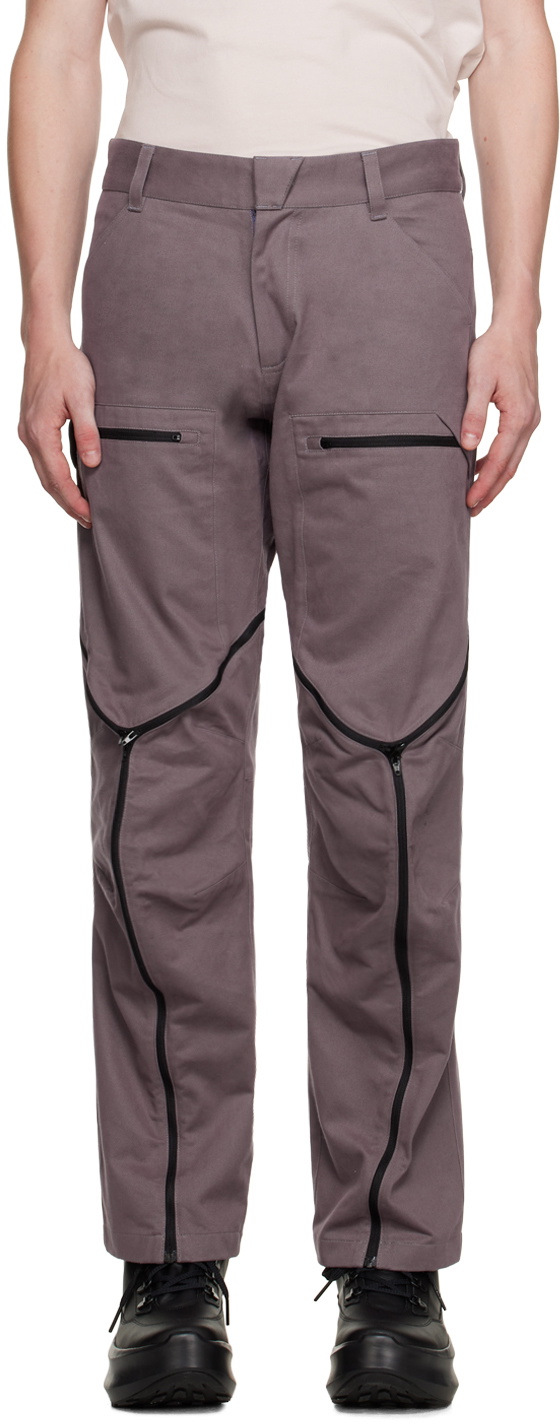 Olly Shinder Purple Tri Zip Cargo Pants