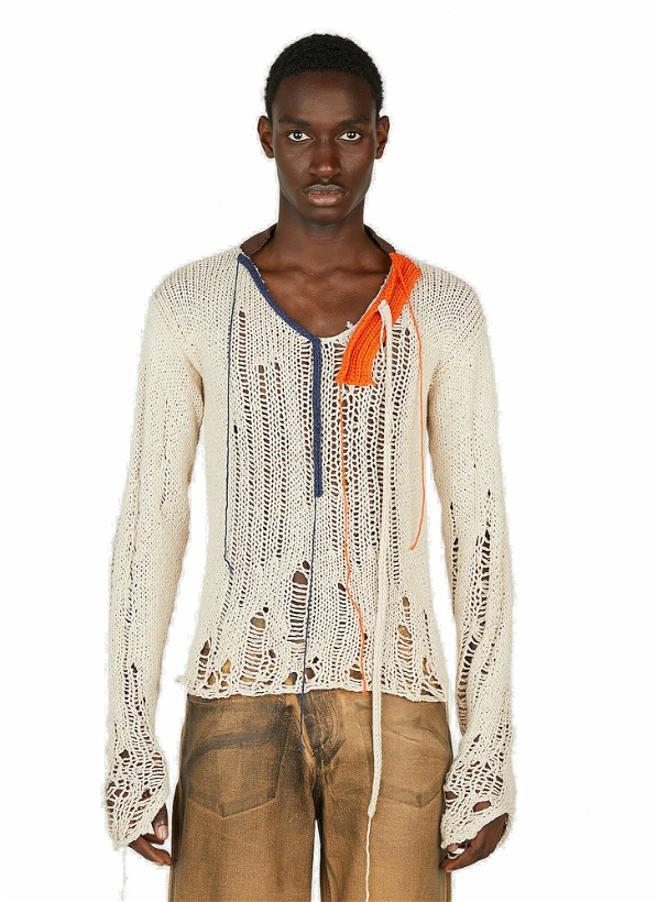 Photo: Ottolinger - Distressed Sweater in Beige