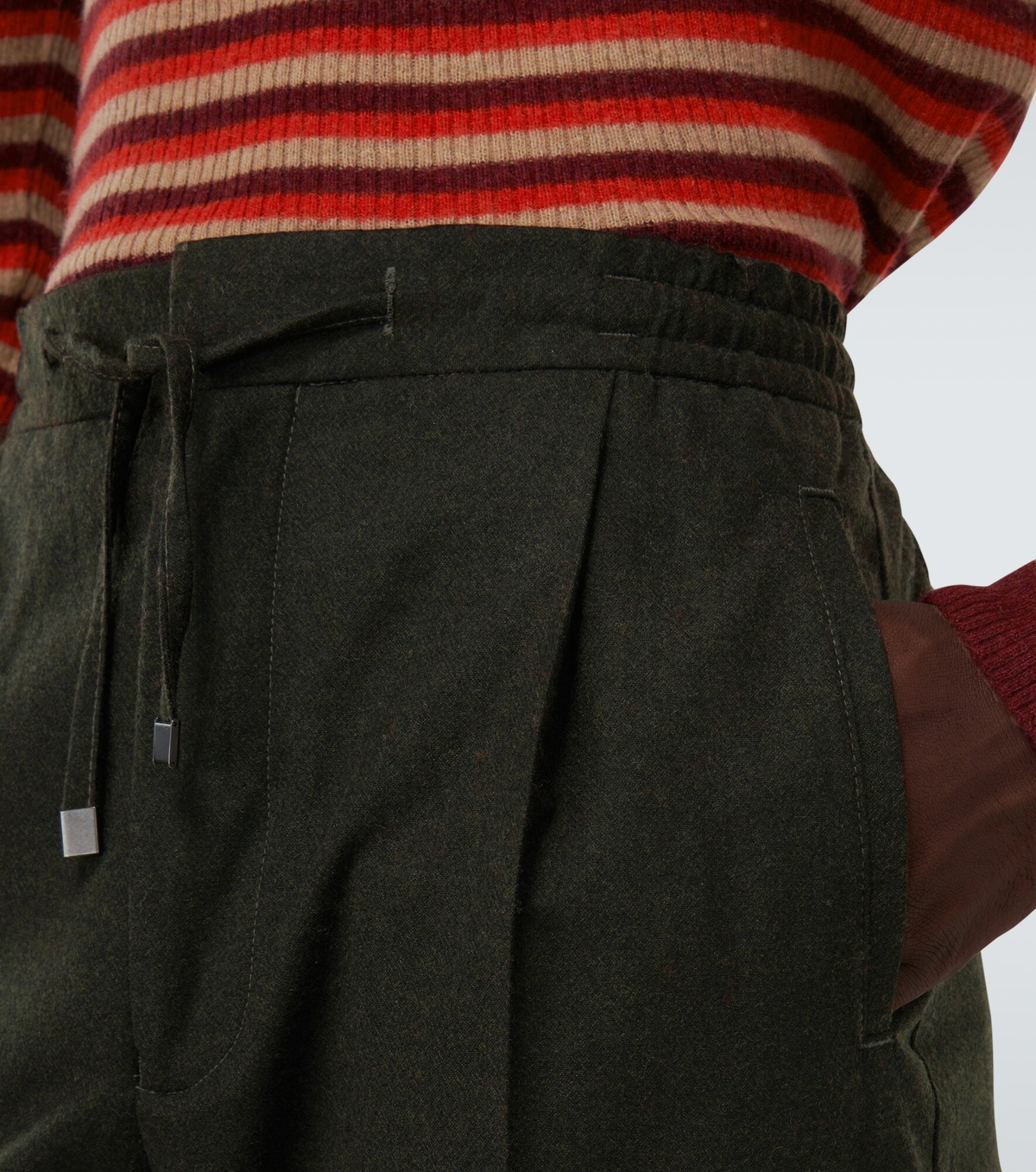 Lardini - Wool drawstring pants