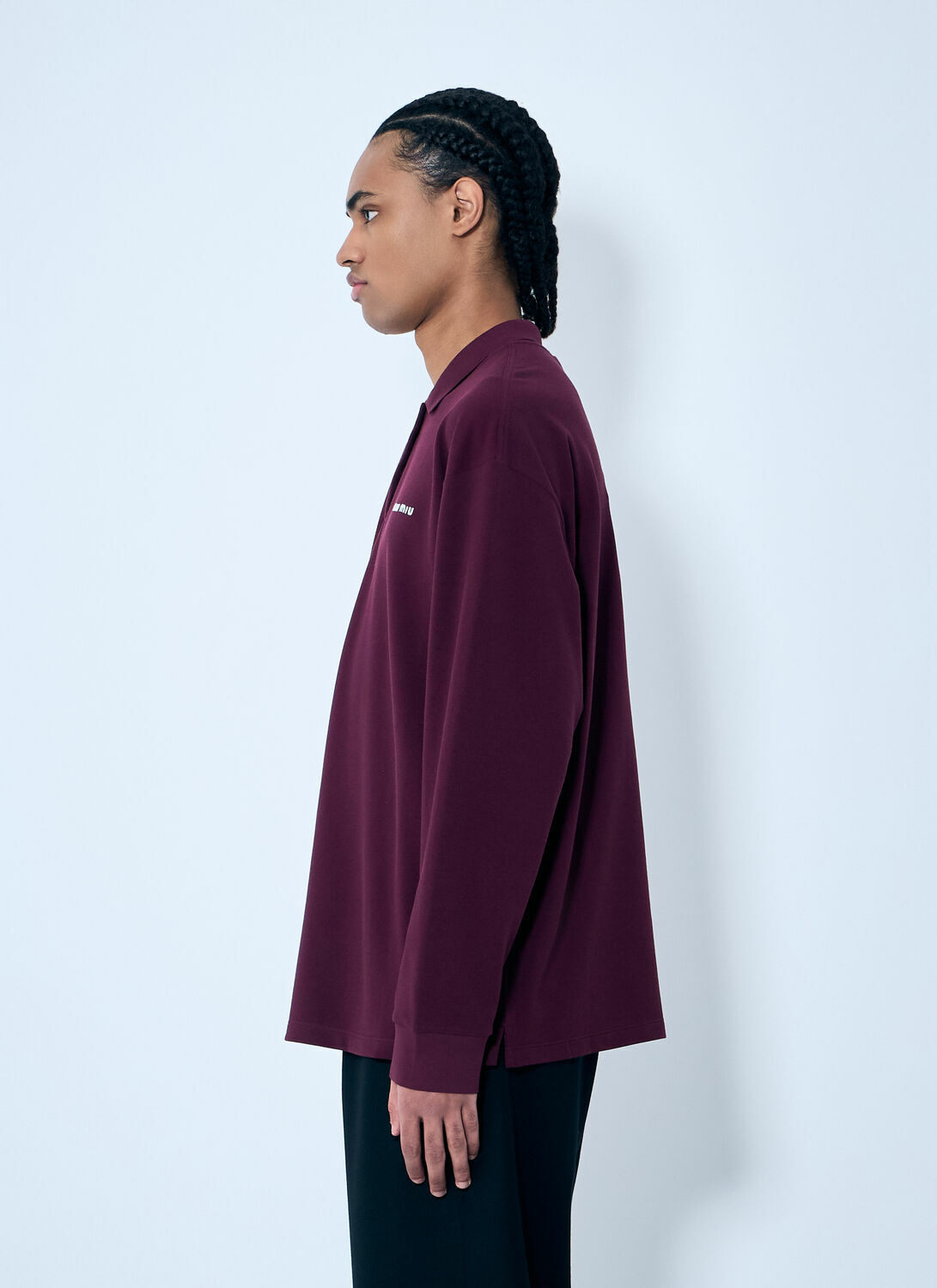 Miu Miu Logo Embroidery Polo Shirt