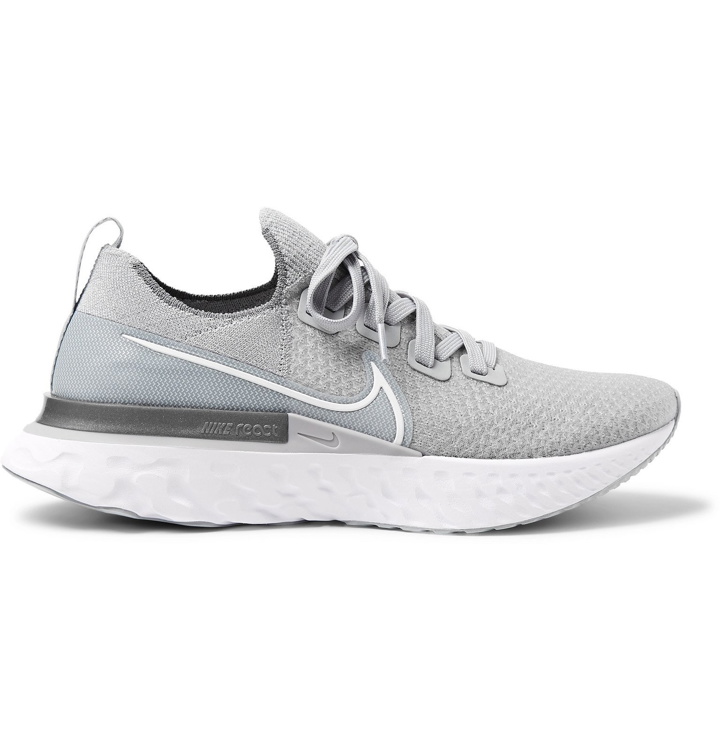 Photo: Nike Running - React Infinity FlyKnit Running Sneakers - Gray