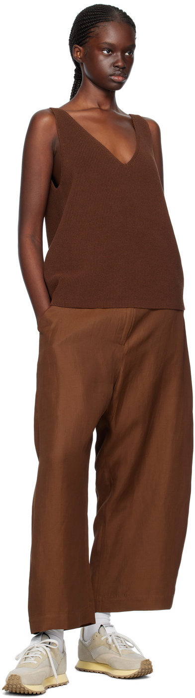 Studio Nicholson Brown Bara Tank Top