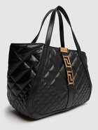 VERSACE Small Quilted Leather Tote Bag