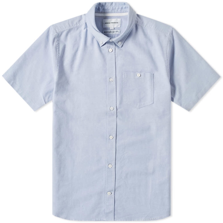 Photo: Norse Projects Short Sleeve Theo Oxford Shirt Pale Blue