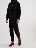 DISTRICT VISION - Vassa Logo-Print Recycled Shell Half-Zip Hooded Jacket - Black