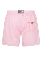 MC2 Saint Barth Man Seersucker Striped Swim Shorts Patmos