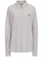 AMI PARIS Adc Striped Cotton Oxford Shirt