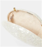 Simkhai Bridal Bridget Pearl shell clutch