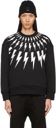 Neil Barrett Black Thunderbolt Sweatshirt