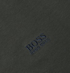 Hugo Boss - Slim-Fit Logo-Embroidered Stretch-Cotton Jersey T-Shirt - Green