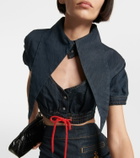 Vivienne Westwood Cropped denim cutout top