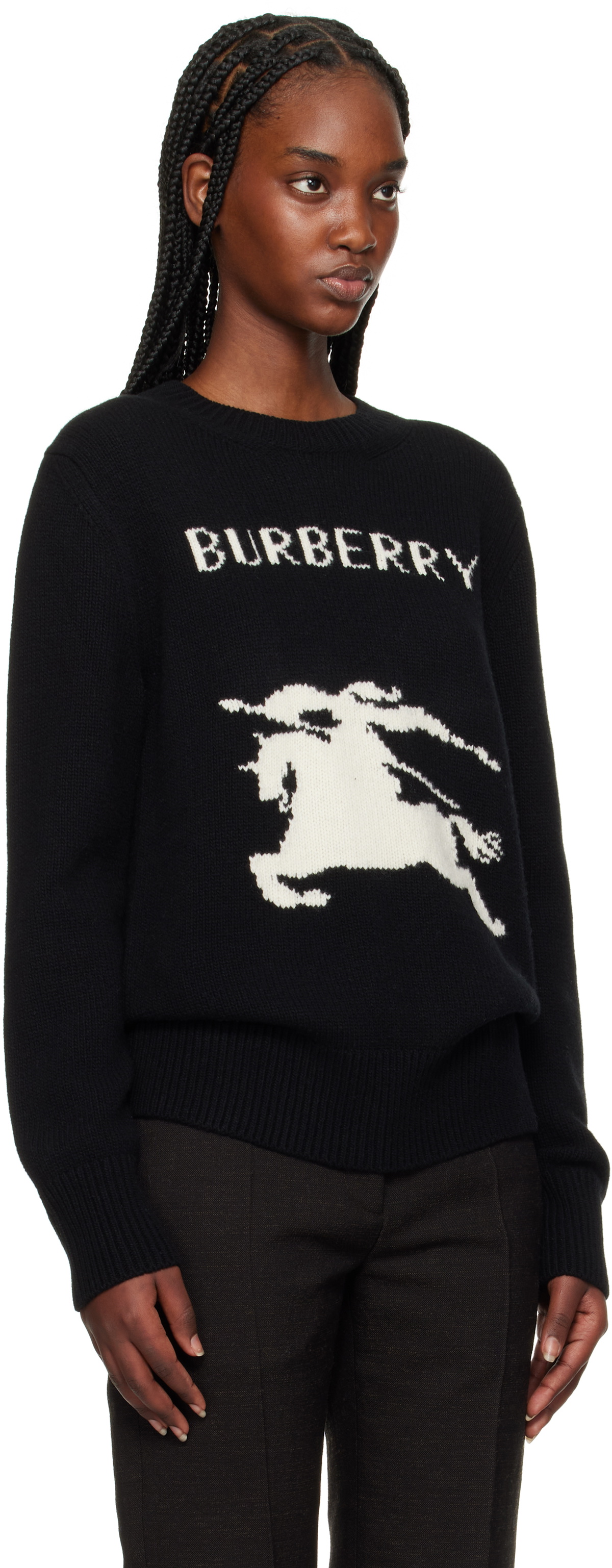 Burberry Black EKD Wool Cashmere Sweater Burberry