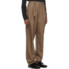 Lemaire Brown Belted Pleats Trousers