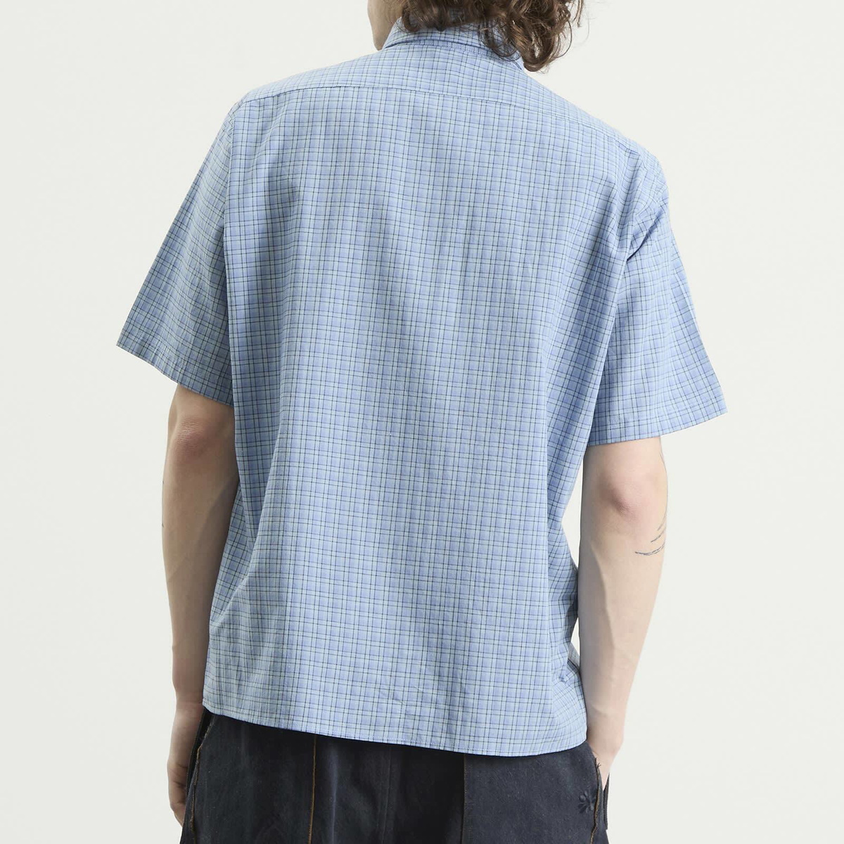 No Problemo Men's Alien-O Print Check Shirt in Blue