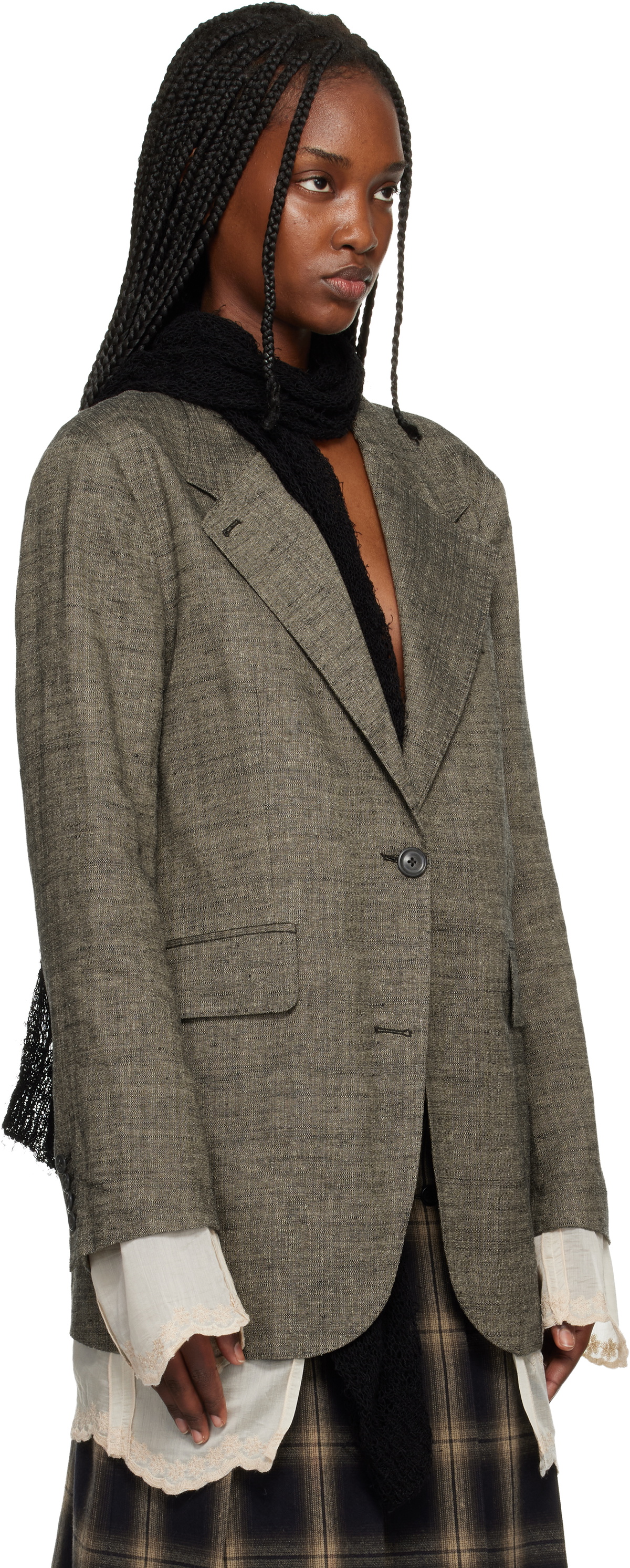 OUR LEGACY Brown Drip Blazer