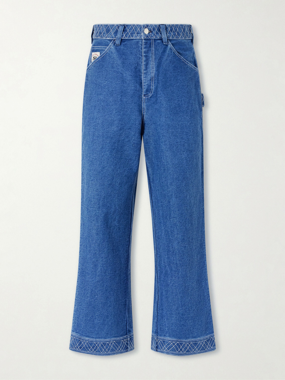 BODE - Knolly Brook Straight-Leg Embroidered Jeans - Blue