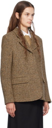 BOSS Brown Herringbone Blazer