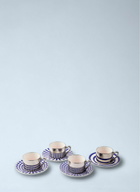POLSPOTTEN Geometric Porcelain Espresso Cup Set