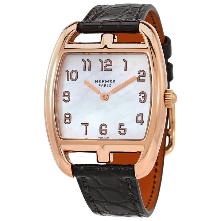 Photo: Hermes Cape Cod Quartz White Mother of Pearl Dial Ladies Watch 037654WW00