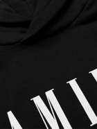 AMIRI - Logo-Print Cotton-Jersey Hoodie - Black