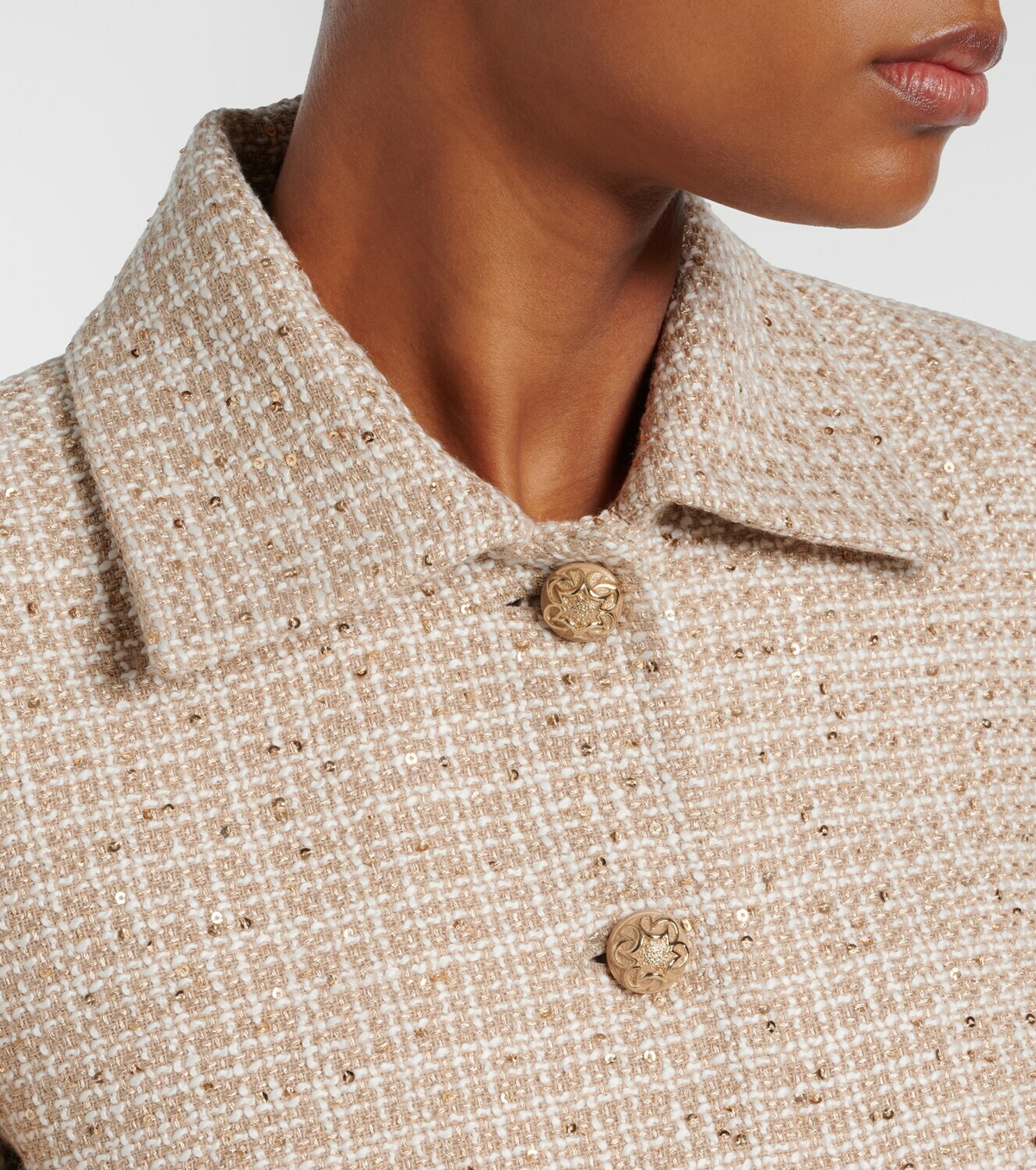 Elie Saab Sequined tweed jacket