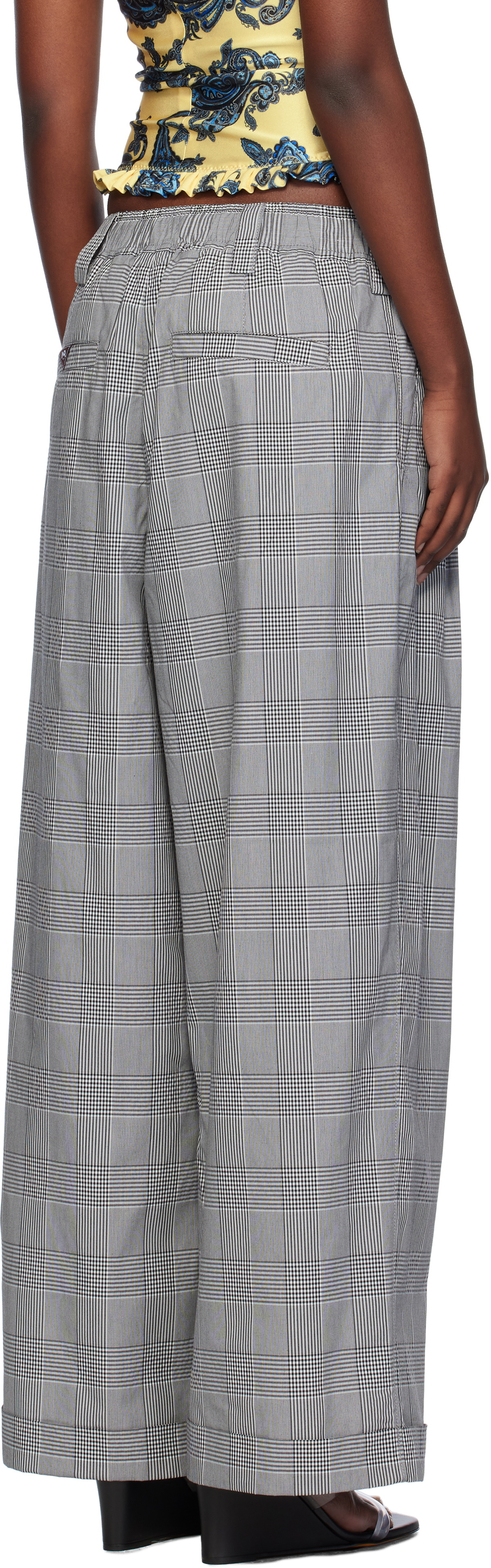 Meryll Rogge Gray Drawstring Chino Trousers