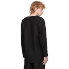 COMMAS Black Linen Robe Cardigan