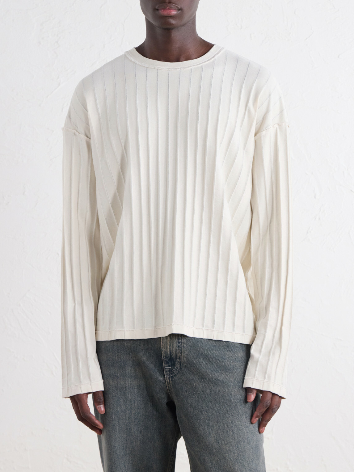 mfpen - Ribbed Cotton-Jersey T-Shirt - Neutrals