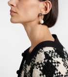 Valentino VLogo embellished drop earrings