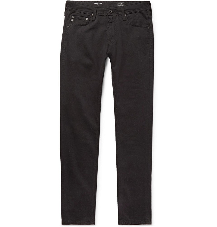 Photo: AG Jeans - Stockton Skinny-Fit Brushed Stretch-Cotton Trousers - Men - Black