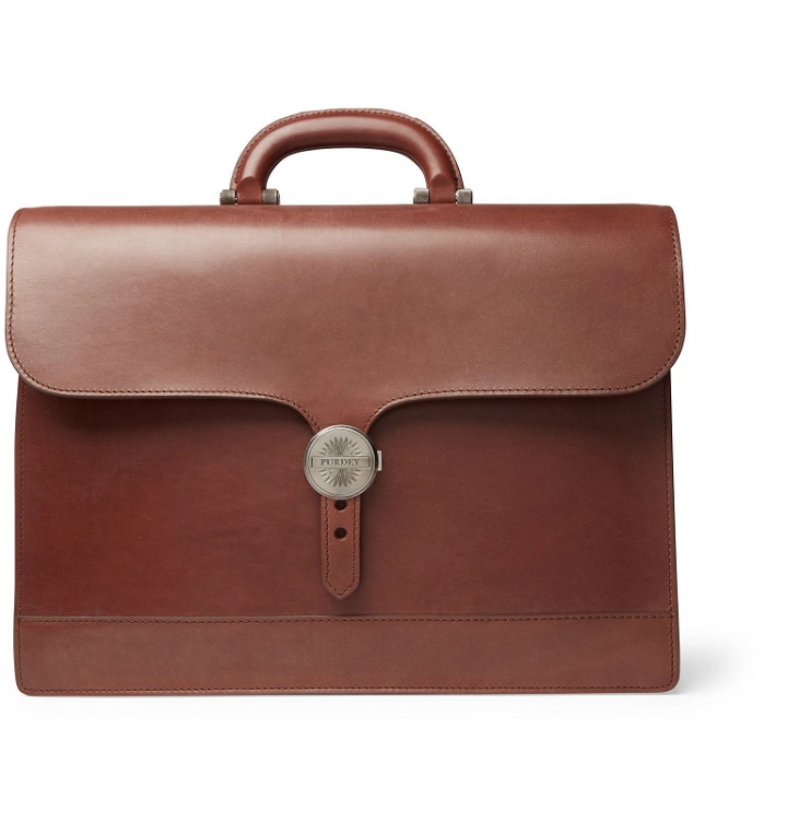 Photo: James Purdey & Sons - Audley Leather Briefcase - Brown