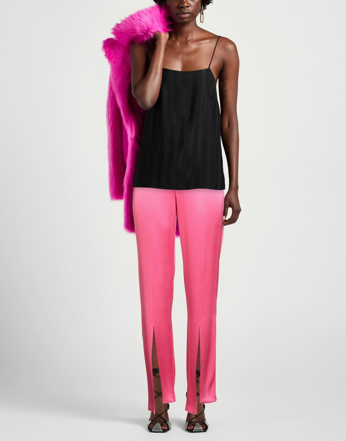 Alice + Olivia Womens Pants in Fuchsia