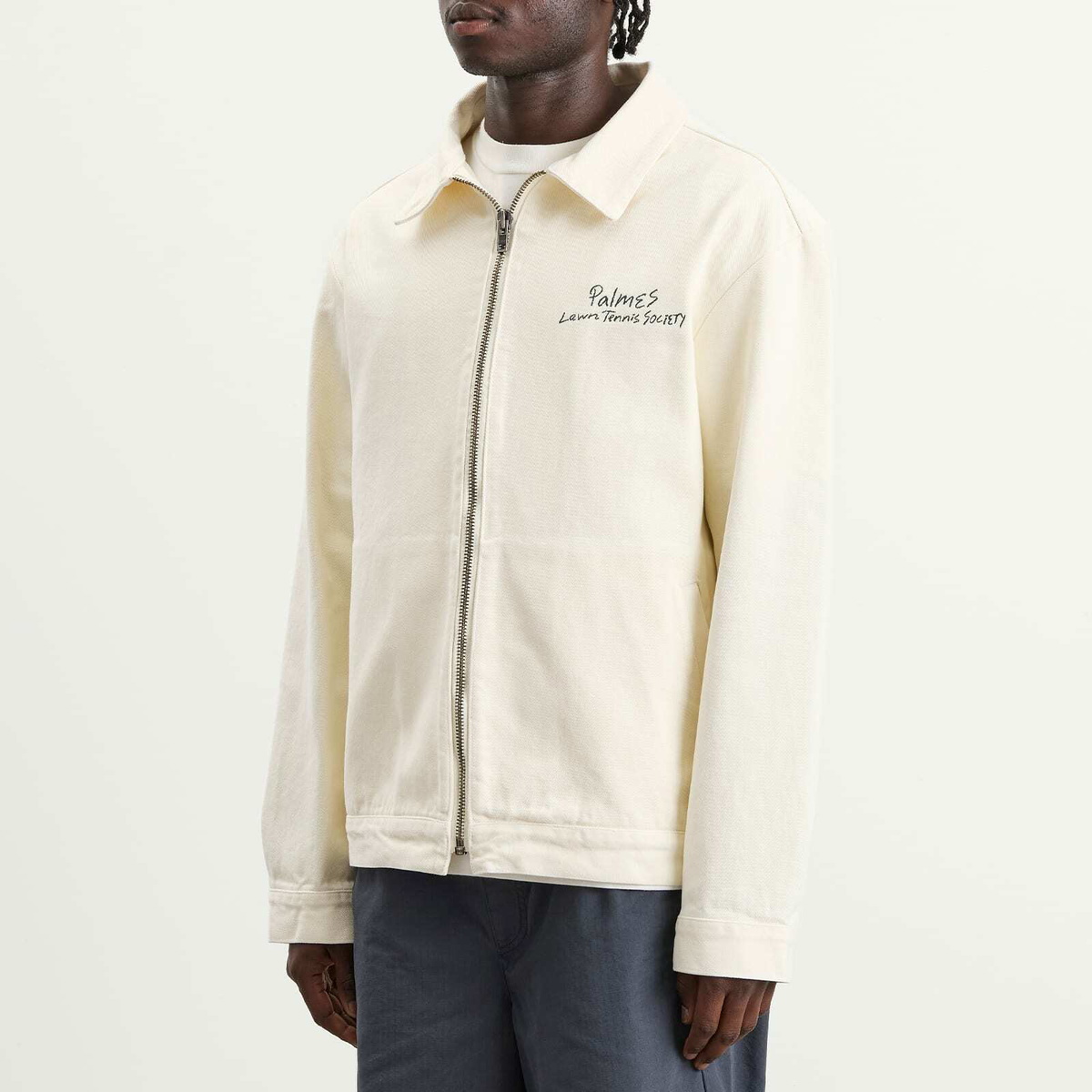 END. x Palmes Men's Lawn Zip Jacket in Off-White