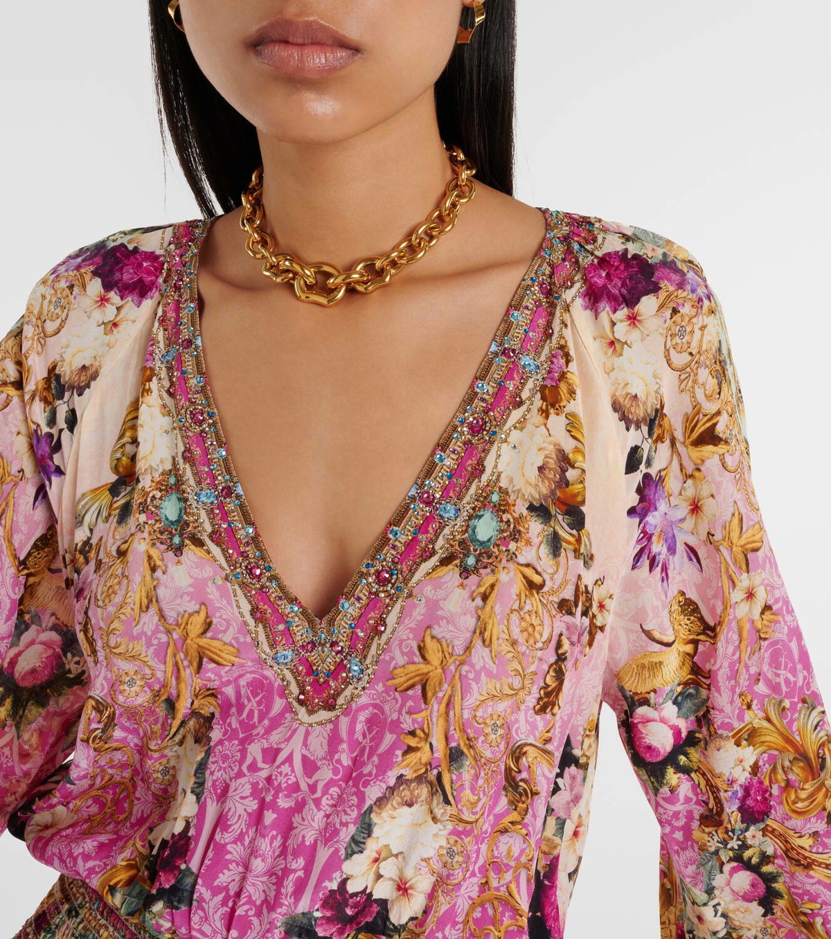 Camilla Floral printed silk maxi dress Camilla