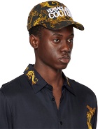 Versace Jeans Couture Black & Gold Watercolor Couture Baseball Cap