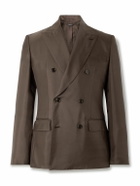 Dolce&Gabbana - Double-Breasted Silk-Twill Suit Jacket - Brown