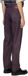 Dries Van Noten Purple Five-Pocket Jeans