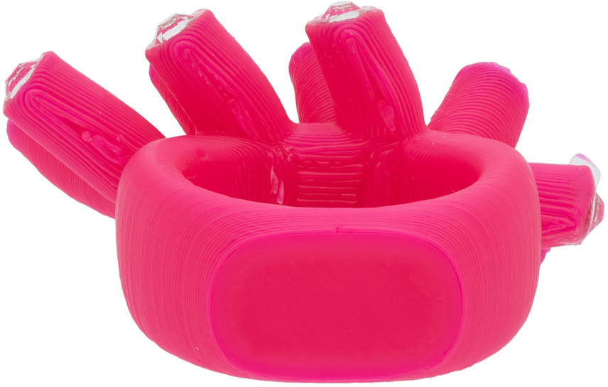 Roussey SSENSE Exclusive Pink 3D-Printed Sis Ring