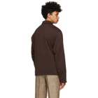 AURALEE Brown Double Cloth High Gauge Batting Jacket