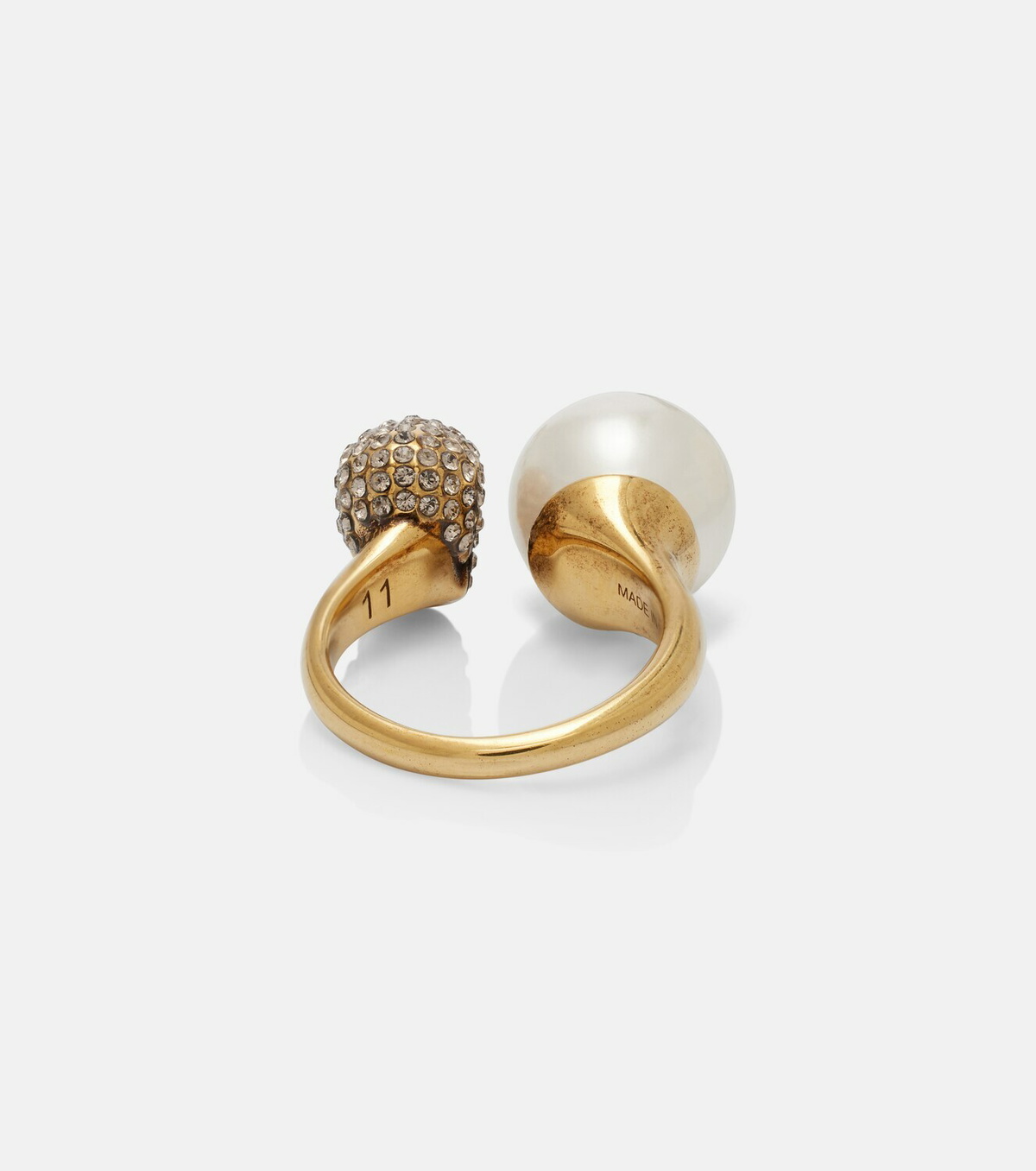 McQueen Skull embellished ring