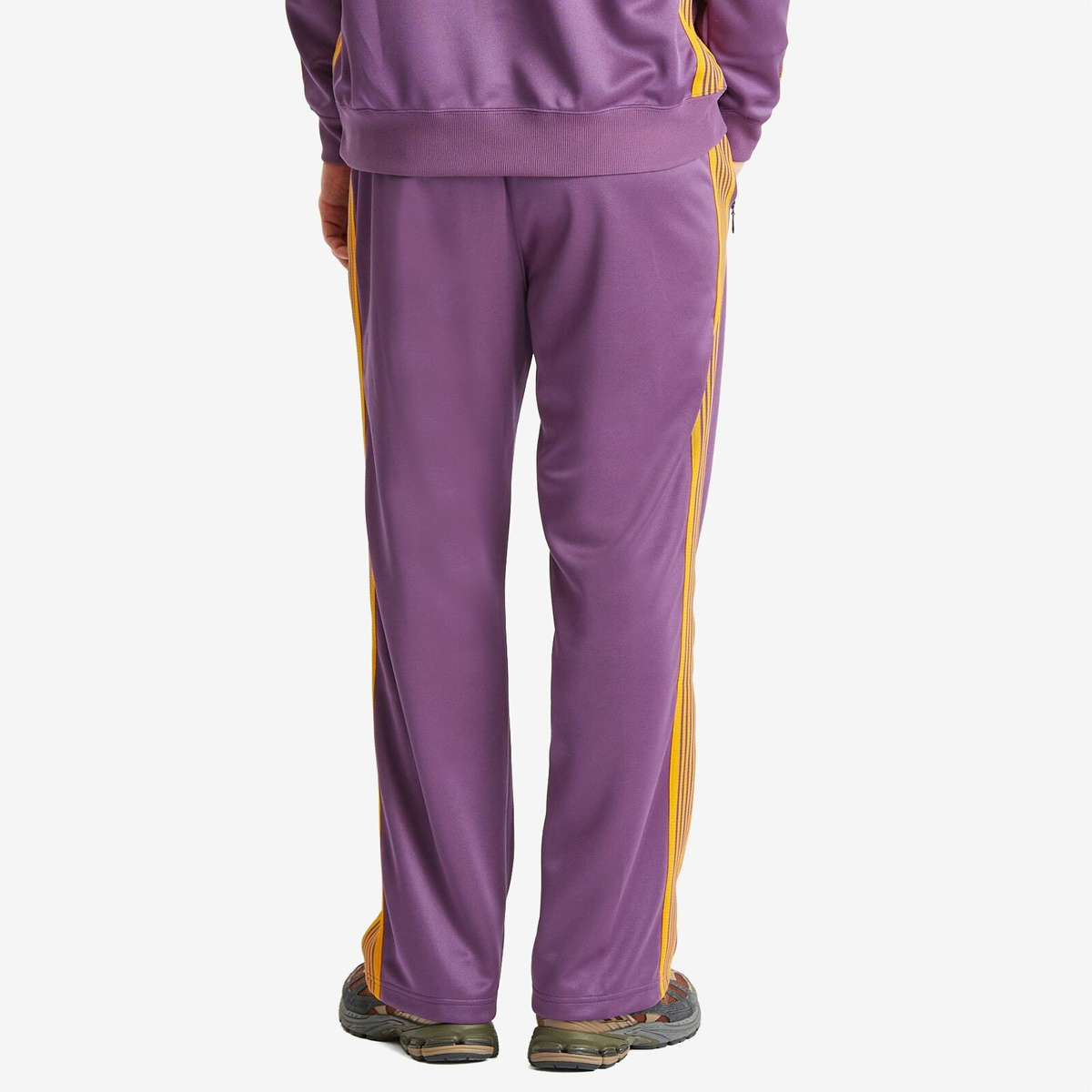 Needles Men's Poly Smooth Track Pant in Purple Needles