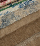 The House of Lyria Rovere fringed wool and linen-blend blanket